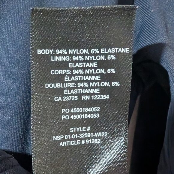 Aritzia Babaton | Contour Squareneck Longsleeve in Total Eclipse Navy - Picture 6 of 7